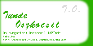 tunde oszkocsil business card